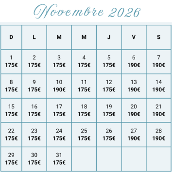 Tarifs novembre 2026